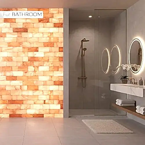 himaliyan salt wall brick for bathroom