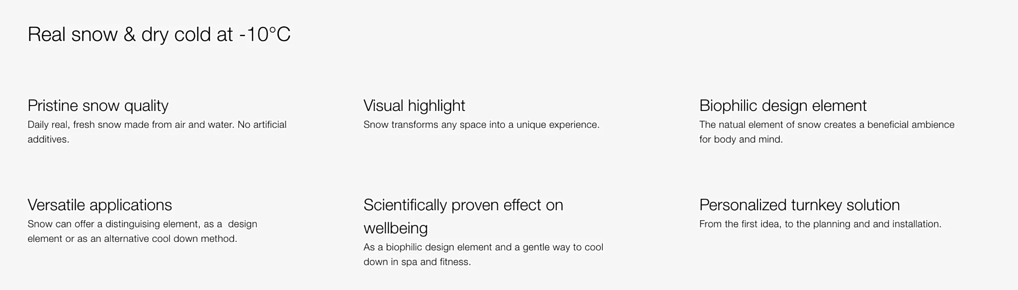 snow room benefits features