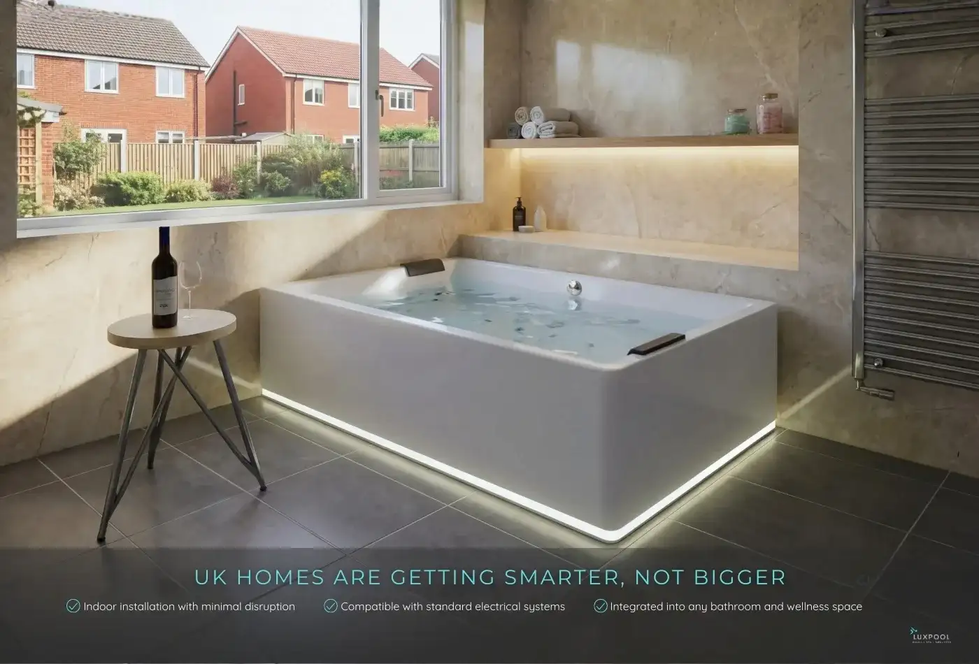 UK homes are getting smarter, not bigger with our hydro filtration whirlpool by luxpool